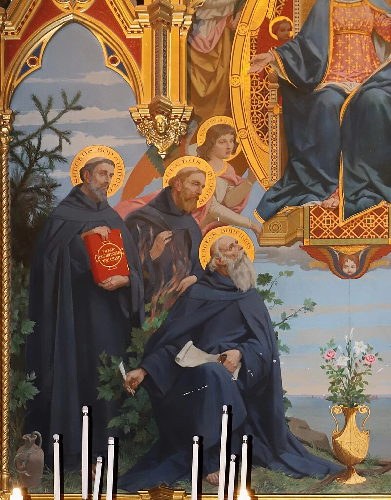 Glorificazione della vergine tra i sette santi fondatori, Trittico, 1934 - Chiesa dei sette santi, Firenze, dettaglio